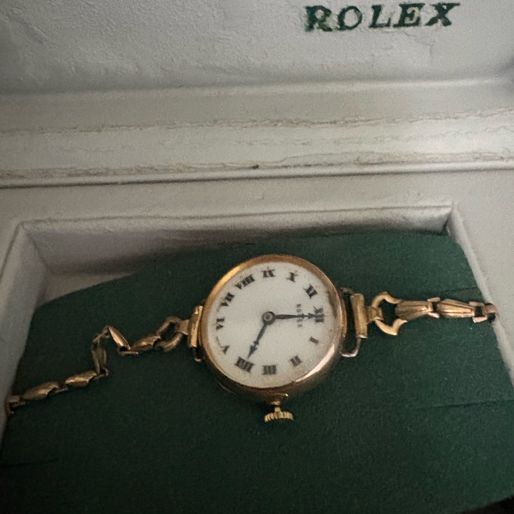 Rolex Womens 9 Count 10k Real Gold Gold Watch With Gold Filled Band